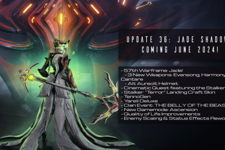 Latest Update Warframe Jade Shadows in 2024, Spoilers a New Quest and All New Mods